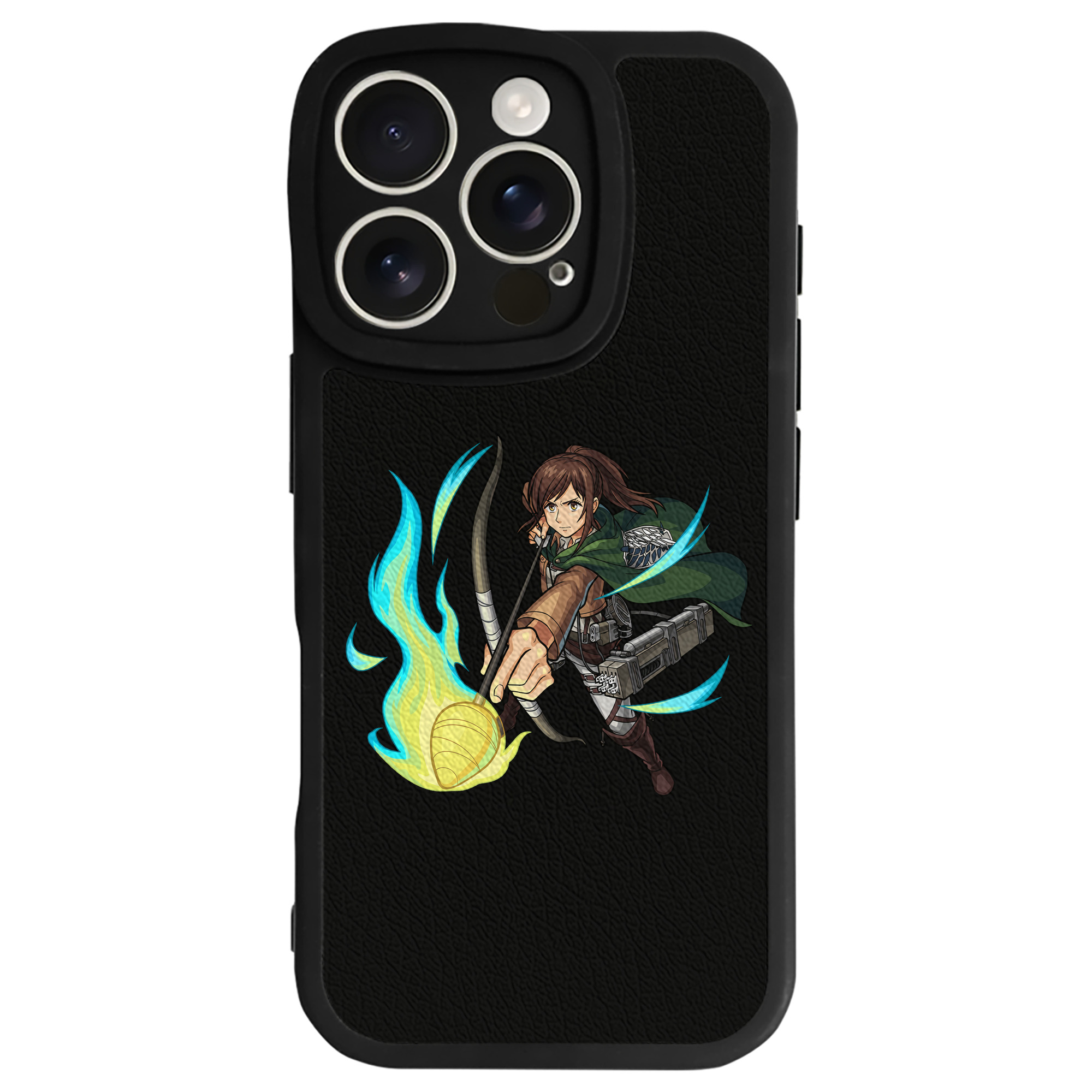 （画像用） 進撃の巨人 サシャ·ブラウス Attack on Titan Sasha Blaus 【iPhone 16シリーズ対応】シリコンスマホケース（レザー調） 材質：シリコン